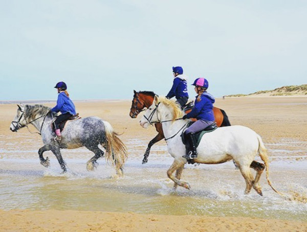 Picture of horse riding on Holkham Beach